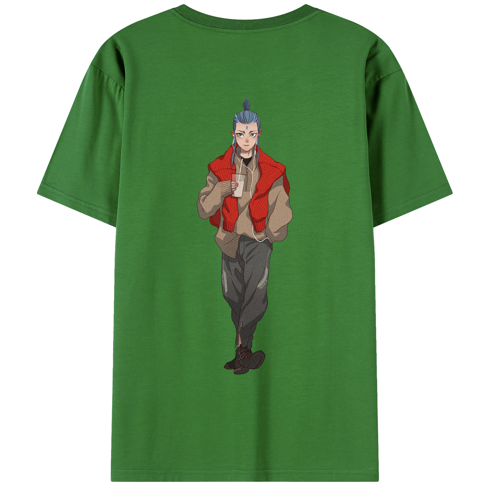 （画像用） Ne Zha 2 ナタ 魔童の大暴れ レディース半袖Tシャツ(バックプリント)